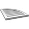 Ekena Millwork Quarter Round Top Right Surface Mount PVC Gable Vent w/ 2"W x 1-1/2"P Brickmould Frame, 18"W x 24"H GVPQR18X2402SN - alternate 3